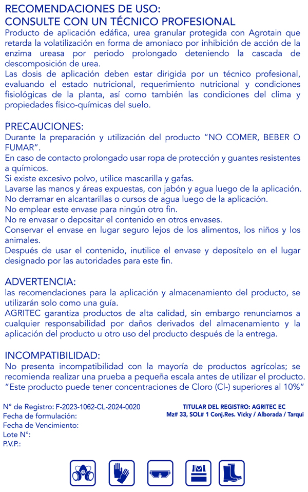 Fertilizante Nitrogenado Guayaquil Machala Manta Esmeraldas Los Rios Ecuador